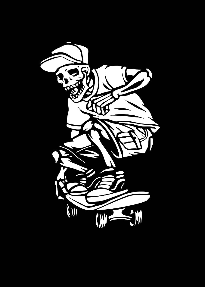 Skeleton Skateboarding