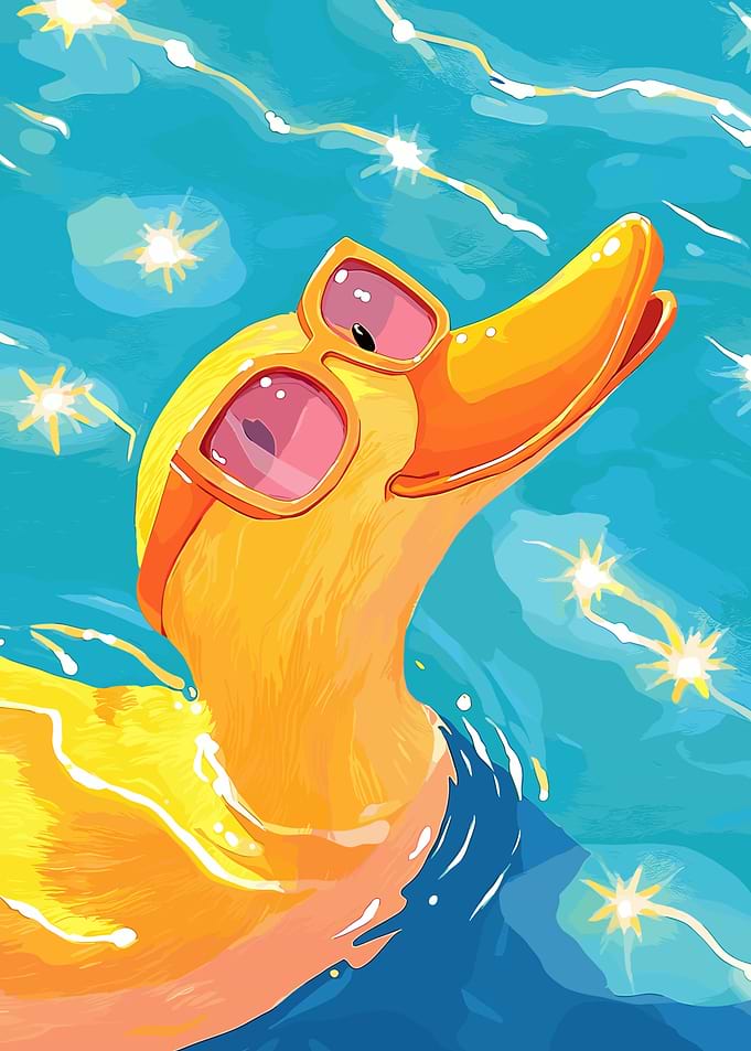 Cool Duck in Sunglasses