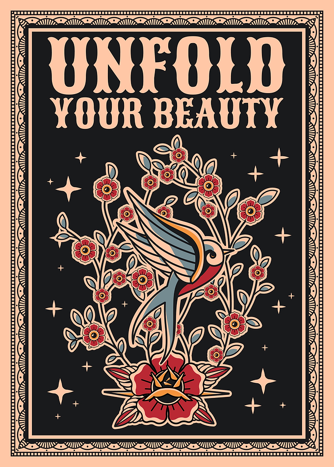 Unfold your beauty, swallow art