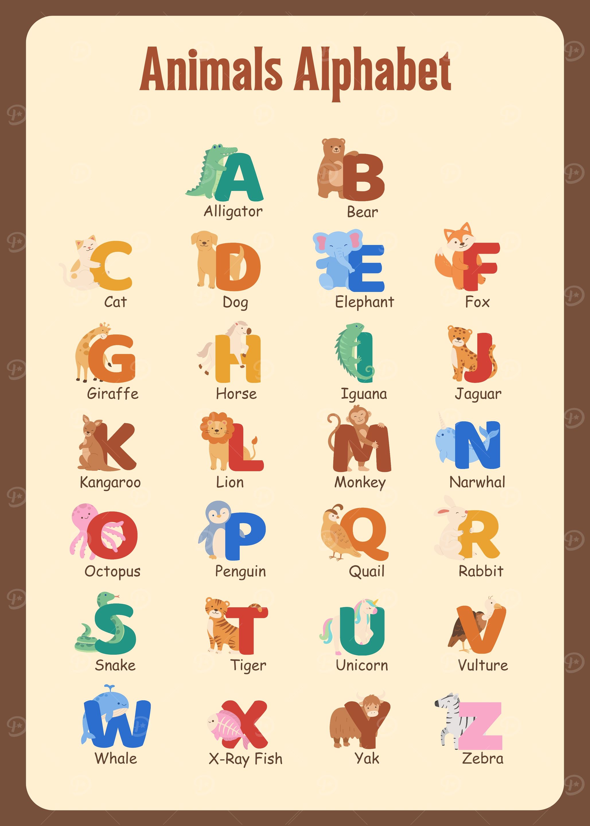 Animal Alphabet Chart