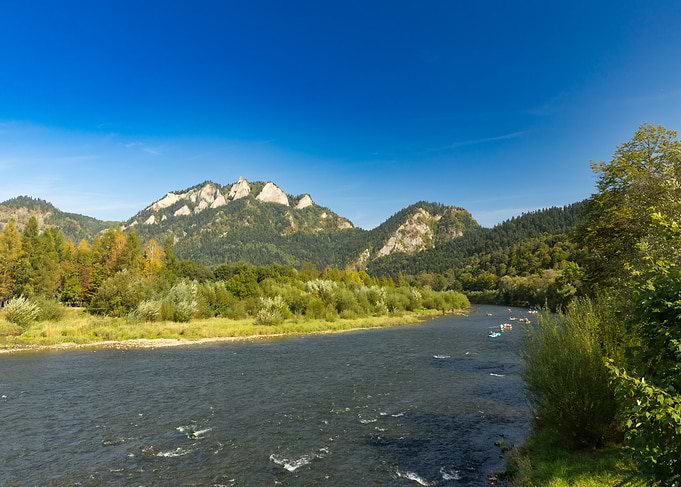 River and Mountains Landscape, Pieniny, Poland