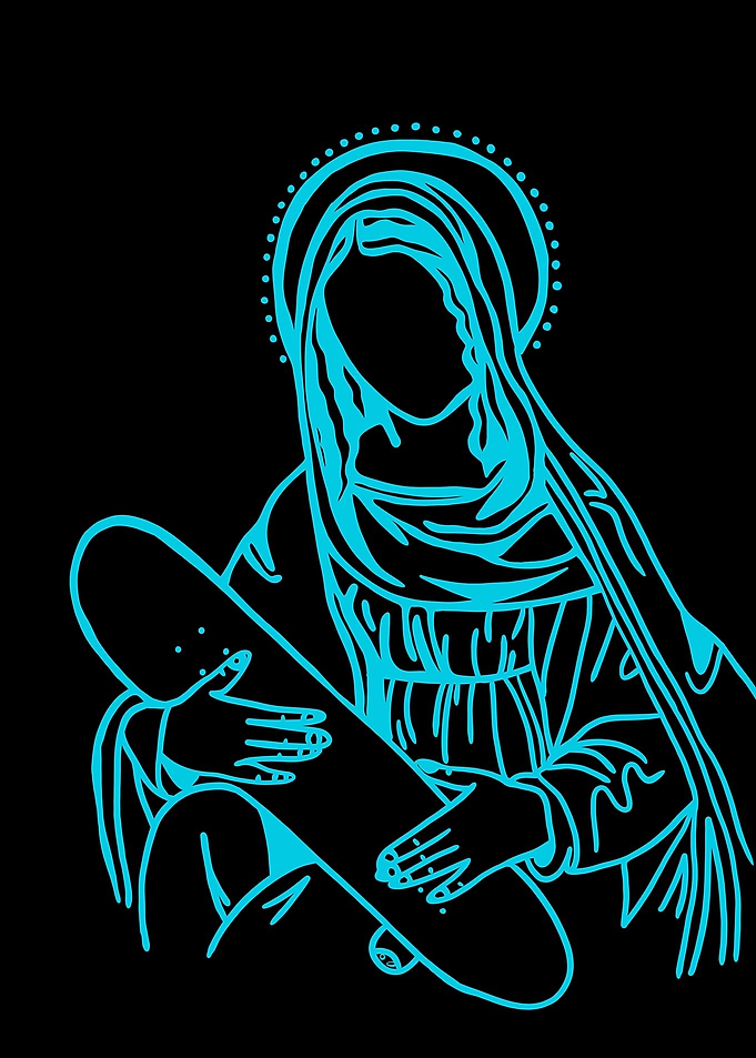 Virgin Mary Skateboard