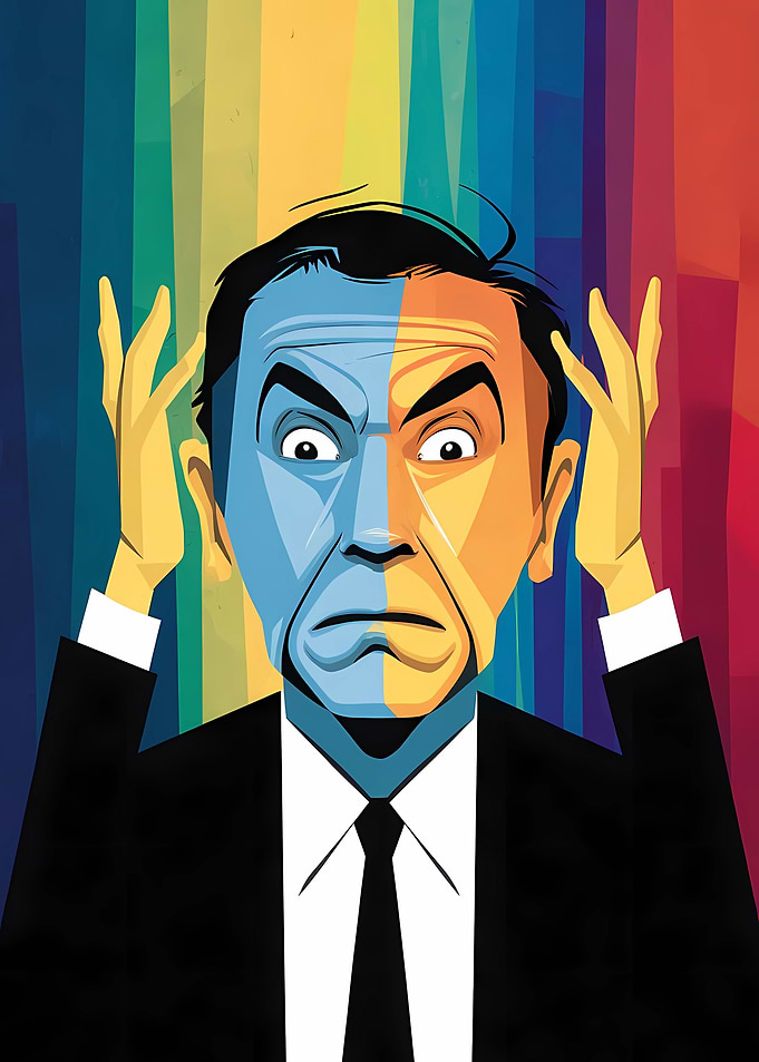 Man in a Suit Caricature