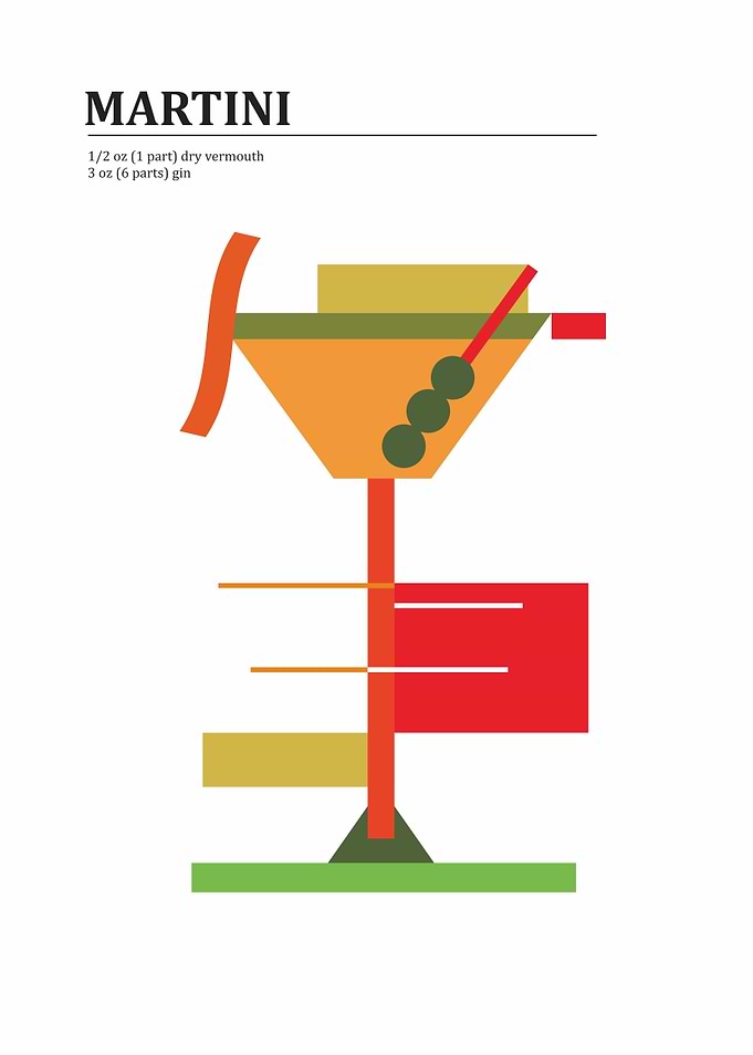 Martini Cocktail abstract