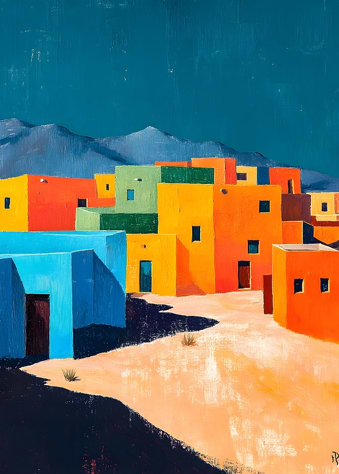 Colorful Desert Village