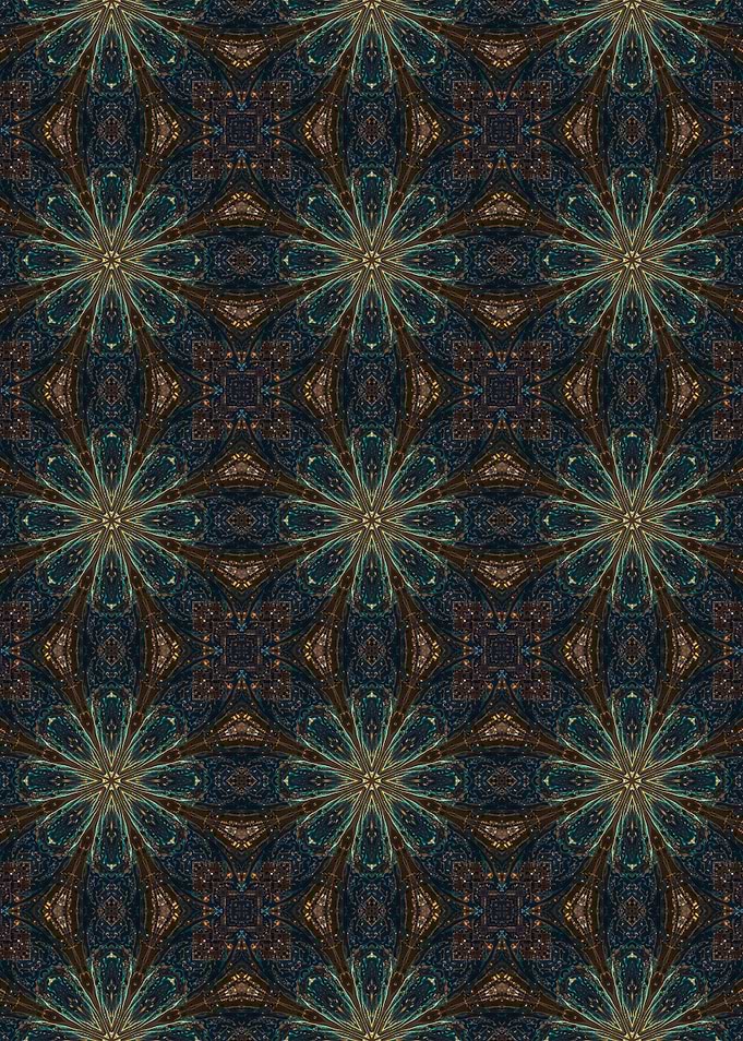 Teal and Brown Geometric Pattern
