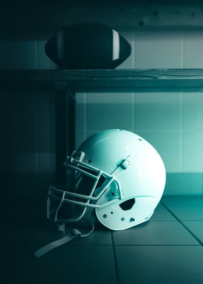 Football Helmet and Ball