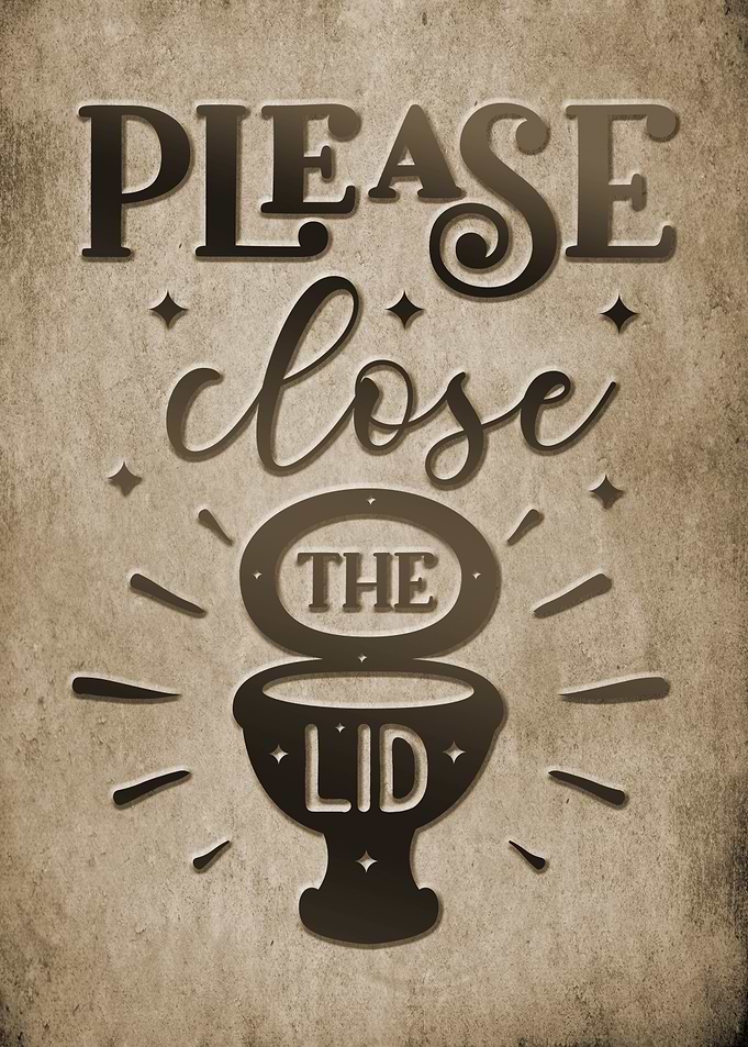 Close the Lid Sign