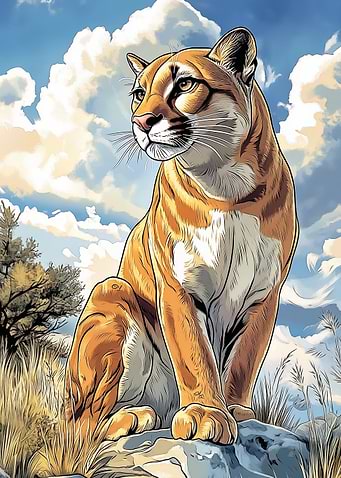 Puma I Cougar Illustration