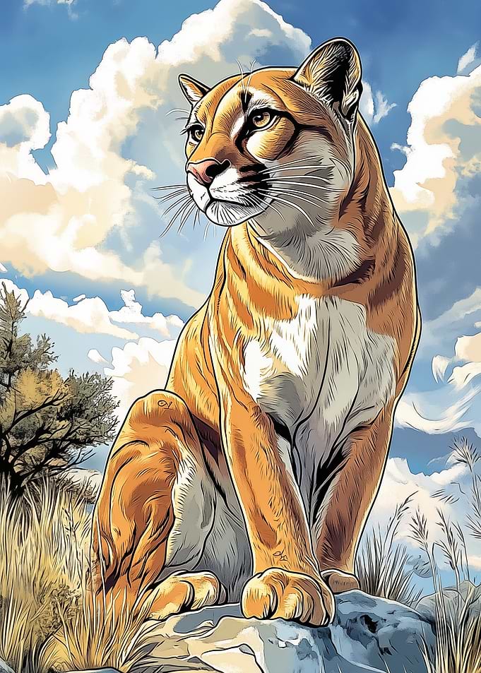 Puma I Cougar Illustration