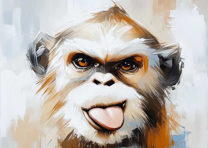 Playful Monkey Portrait