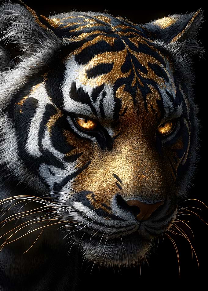 Golden Tiger Portrait