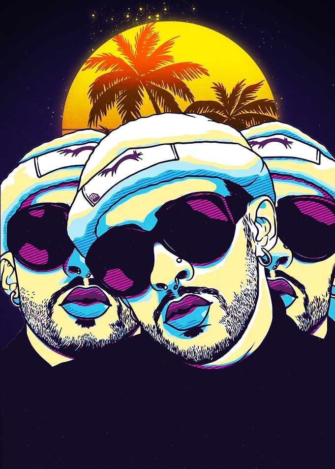 Retro Music Poster bad bunny