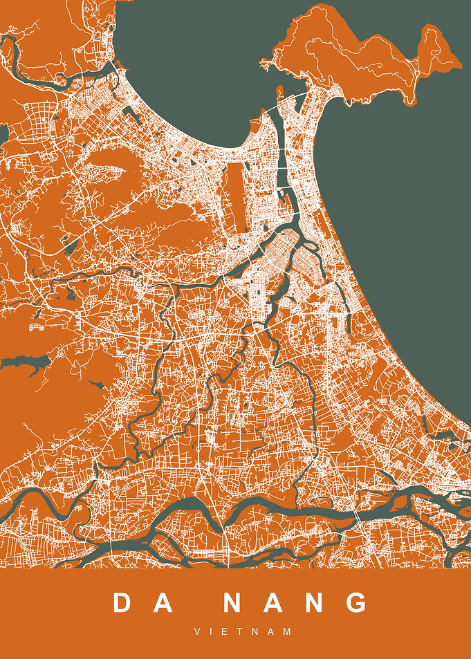 Da Nang City Map Vietnam