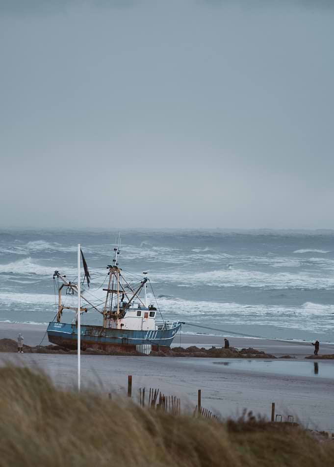 Beached Fishing Boat