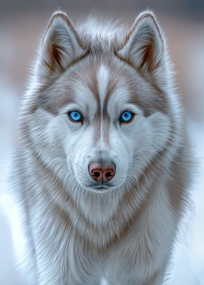 White Siberian Husky