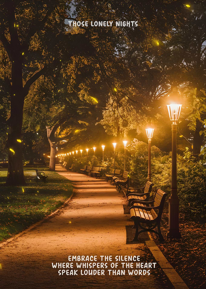 Lonely Night Path Embrace the silence