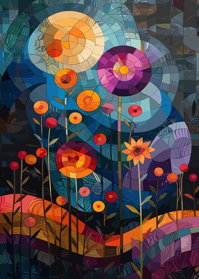Abstract Floral Garden