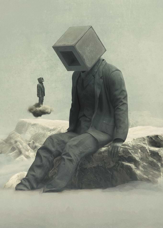 Box Head Man