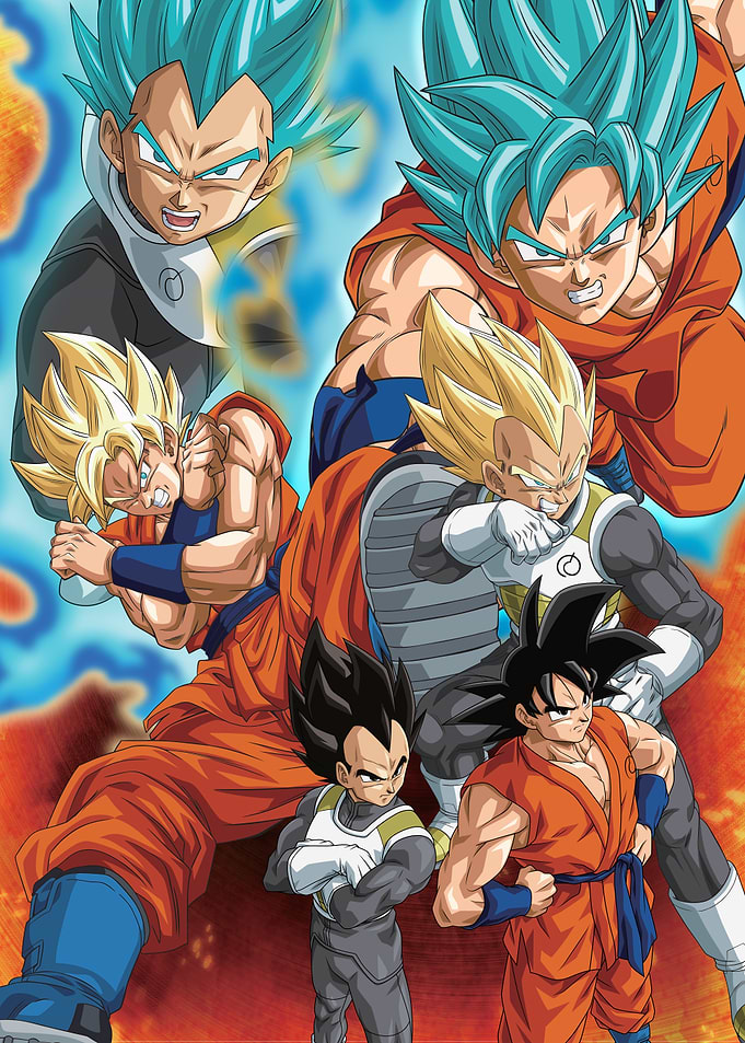 Goku, Vegeta Super Saiyan