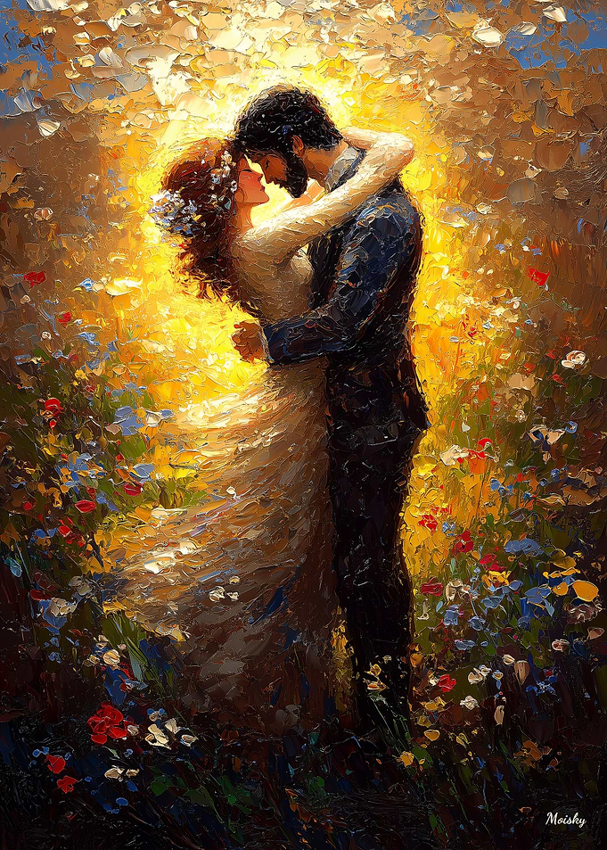 Impressionist Inspired The Kiss