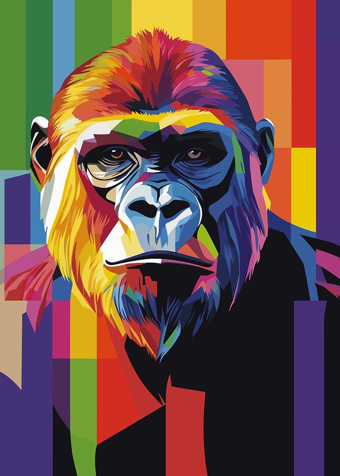 Gorilla Pop Art