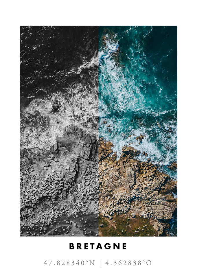 Aerial View of Brittany Coast