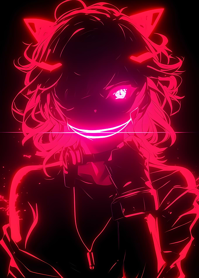 Neon Anime Girl