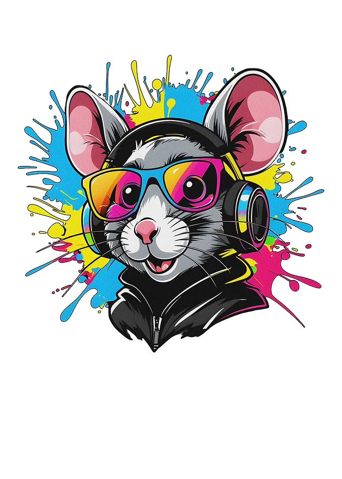 Cool Mouse with Headphones