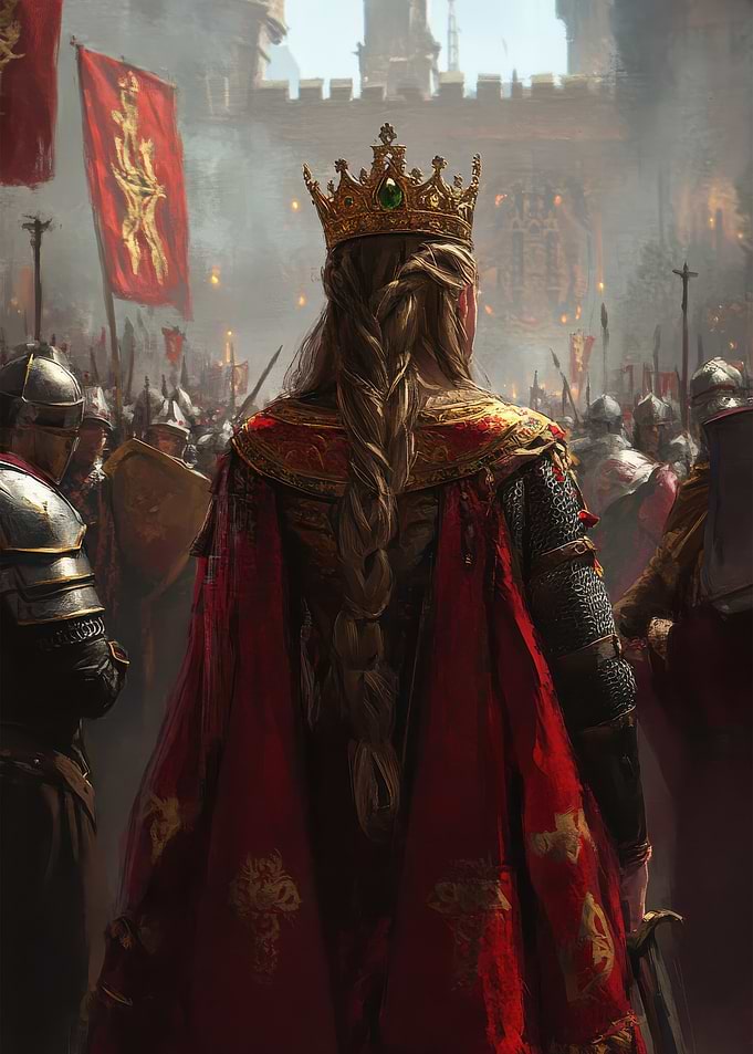 Queen in Red Cape