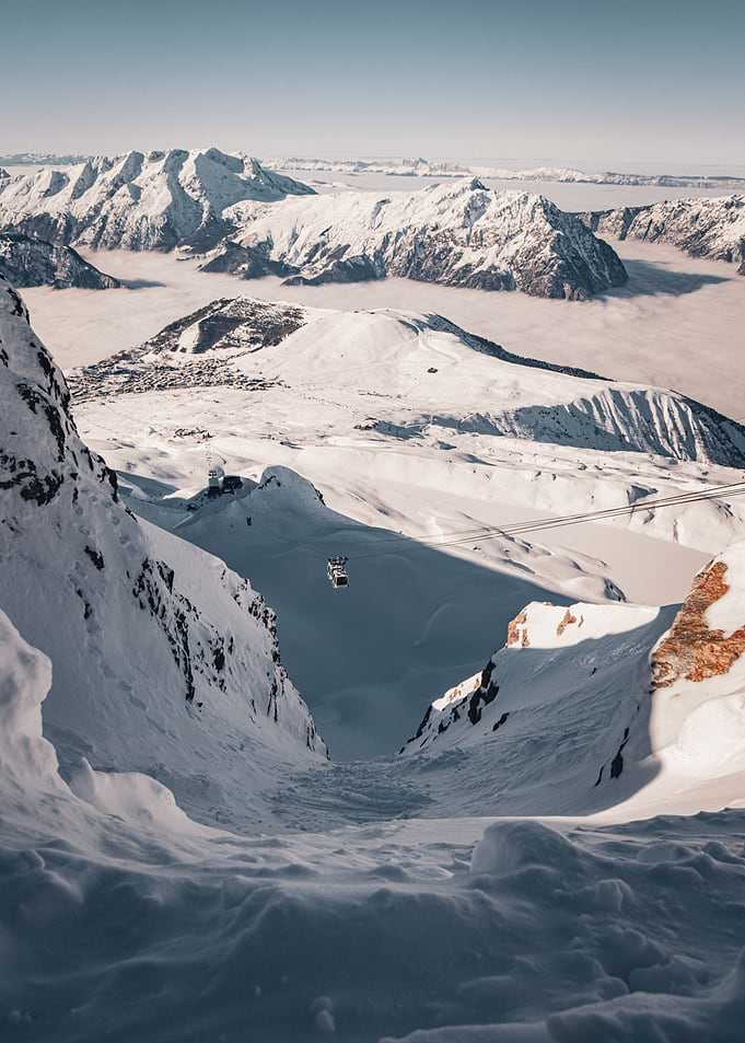 Snowy Mountain Peak View