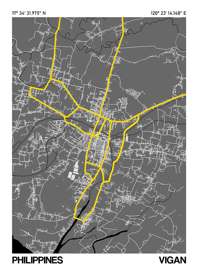 Vigan City Street Map
