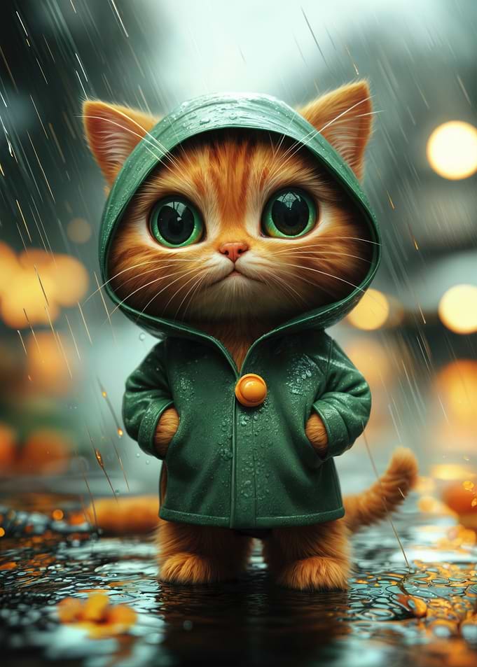 Autumn Cat Art
