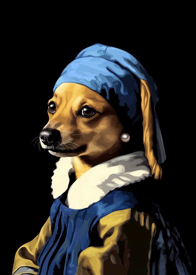 Dog with a Pearl Earring