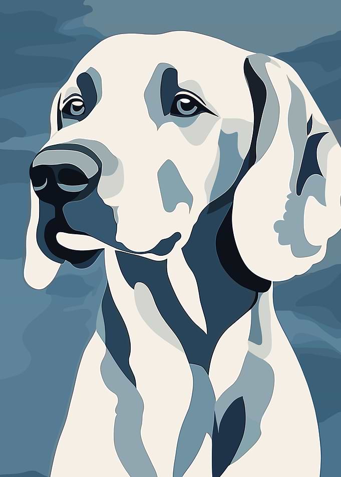 Blue Dog Portrait Great Dane