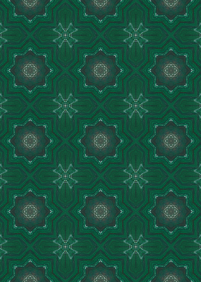 Emerald Green Geometric Pattern