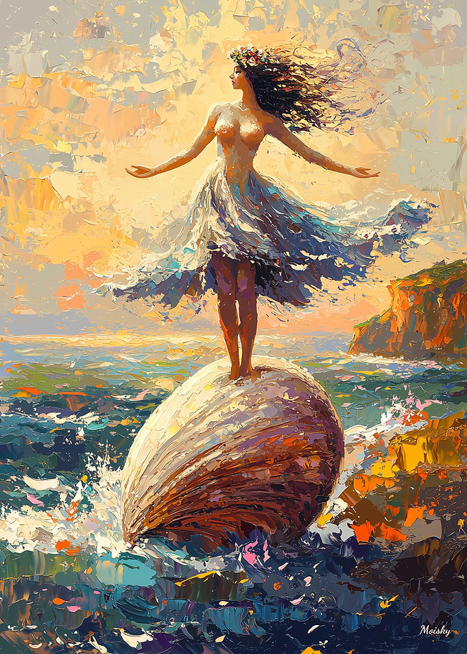 Impressionist Inspired Birth of Venus