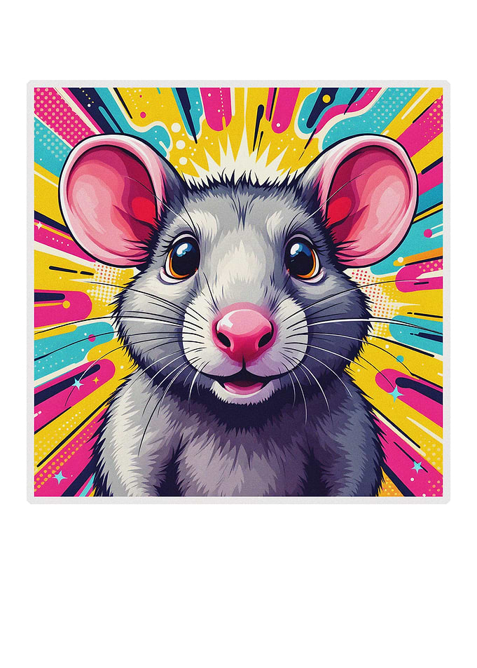 Cute Rat Pop Art