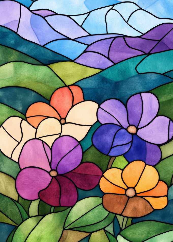 Stained Glass Flowers