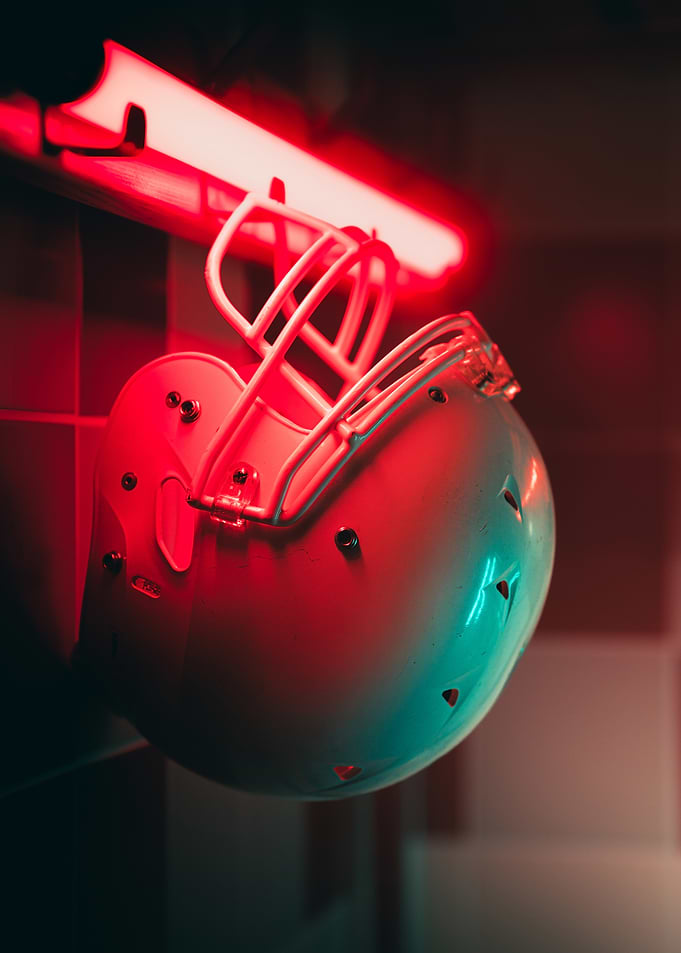 Football Helmet Neon Light