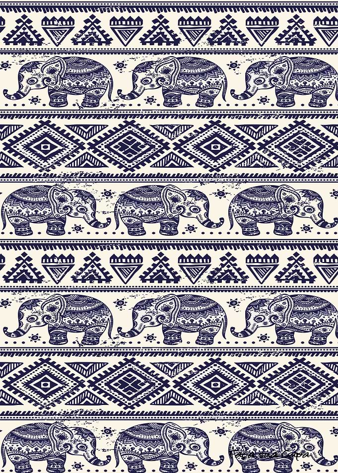 Elephant Tribal Pattern
