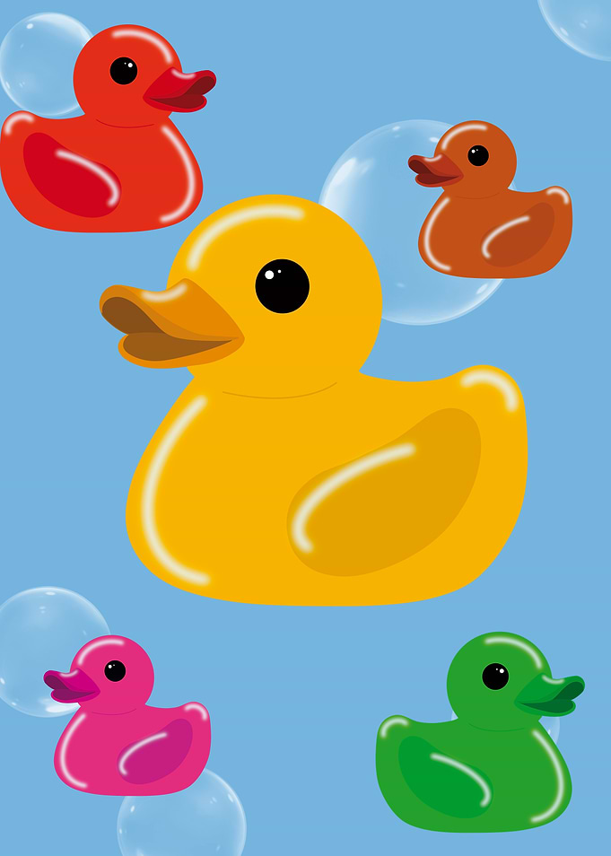 Colorful Rubber Ducks