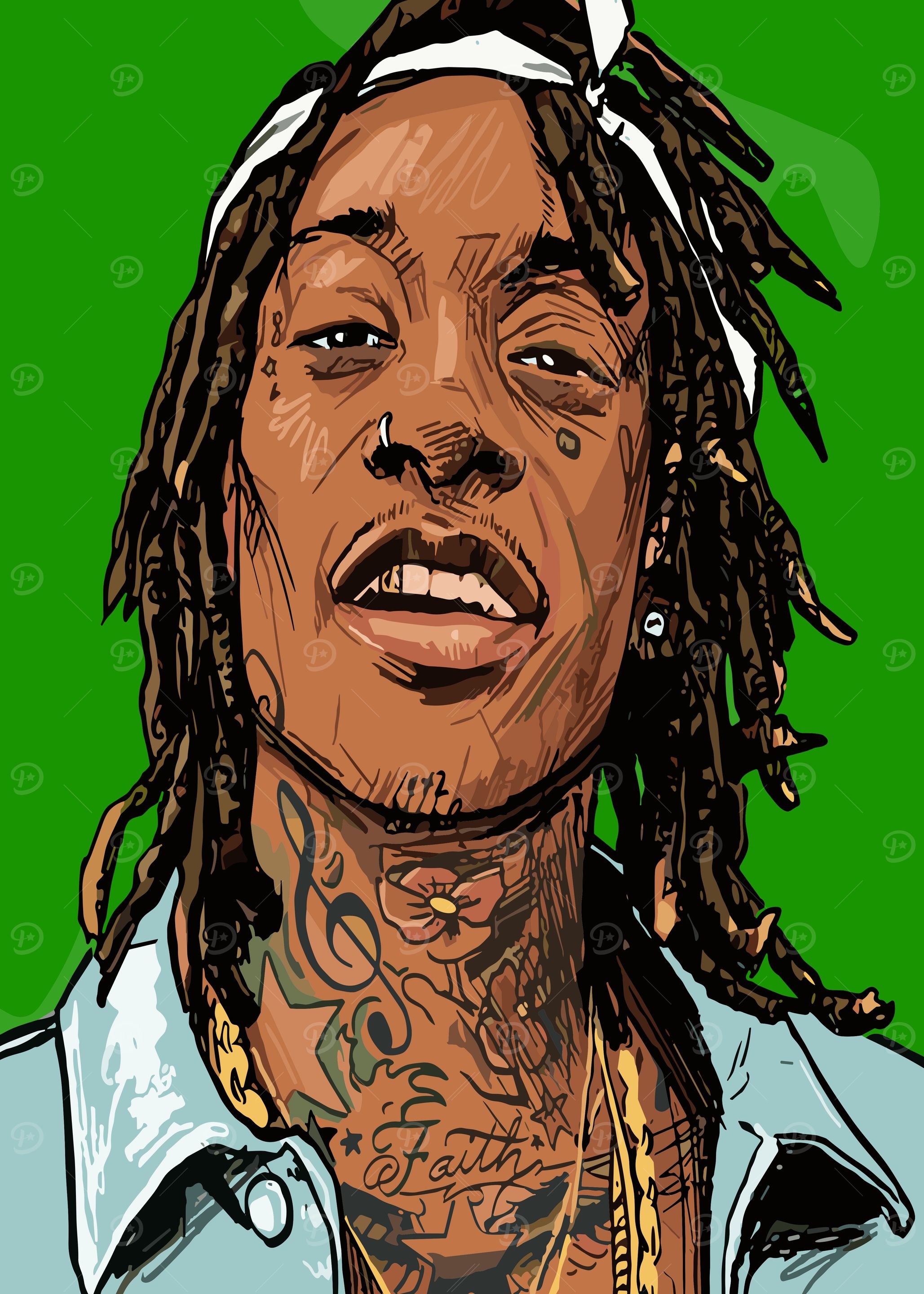 Lil Wayne Cartoon Portrait