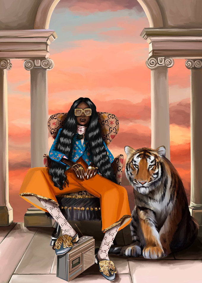 Gucci Woman with Tiger