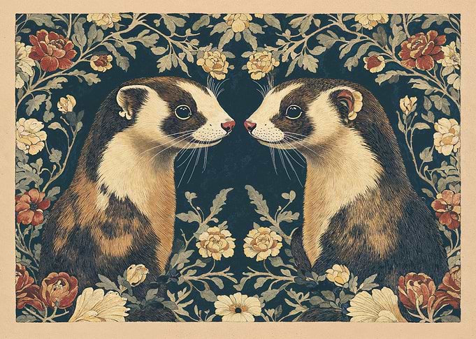 Ferrets William Morris Botanical