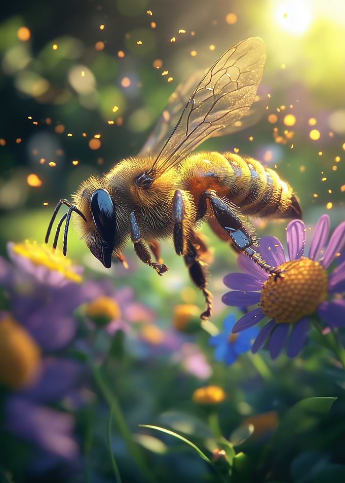 Honeybee in Flight