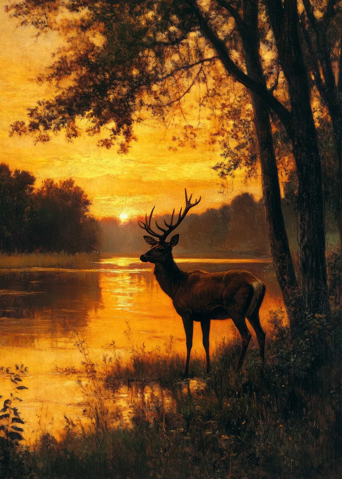 Sunset Deer