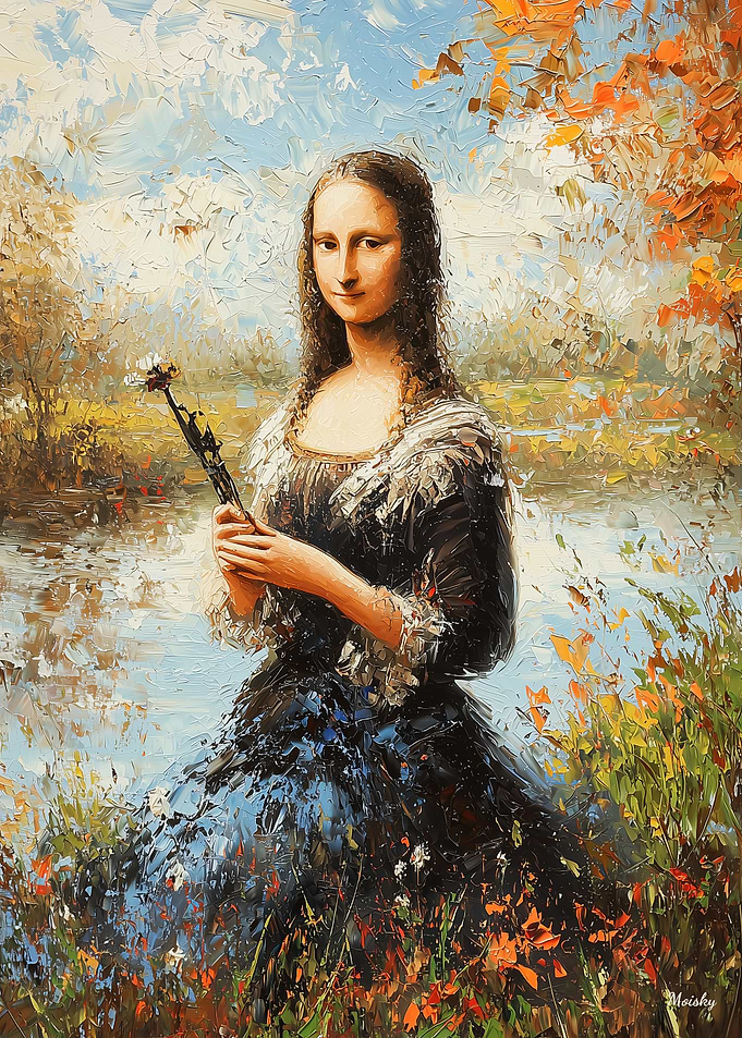 Impressionist Inspired Mona Lisa