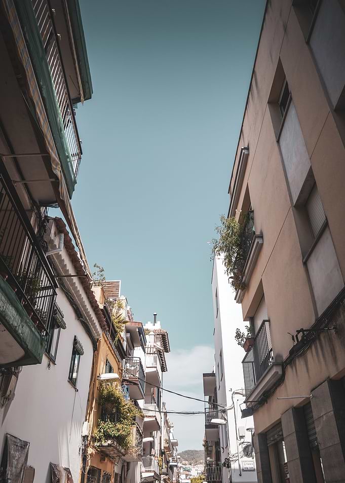 Narrow Street in European City