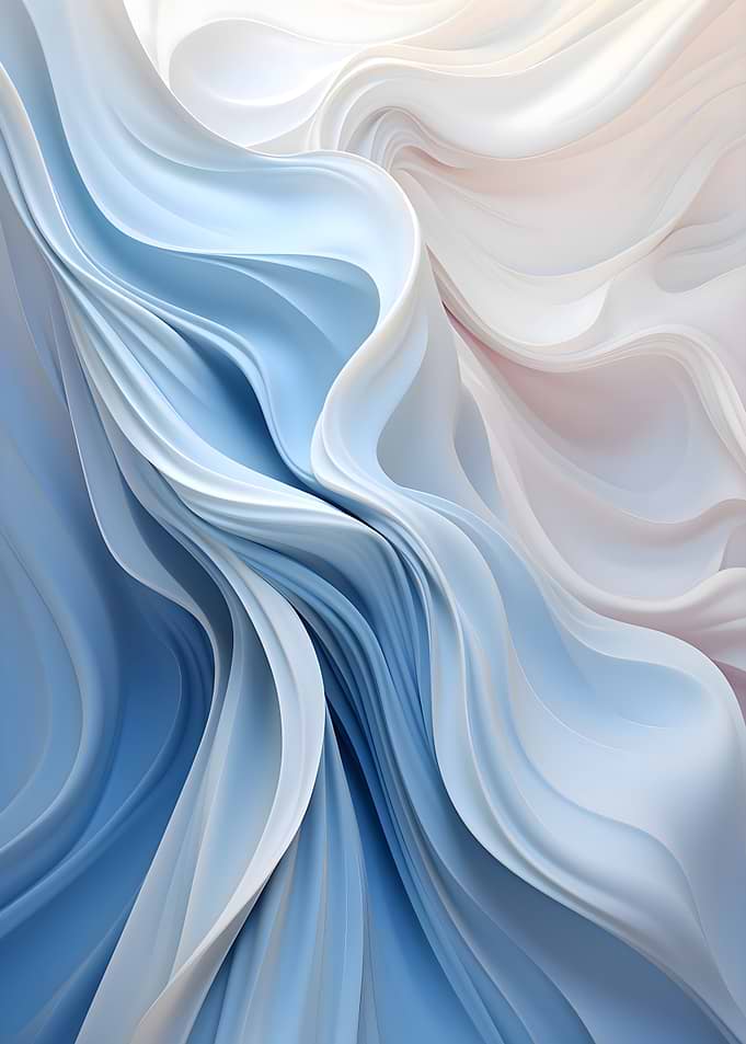 Abstract Blue and White Swirls
